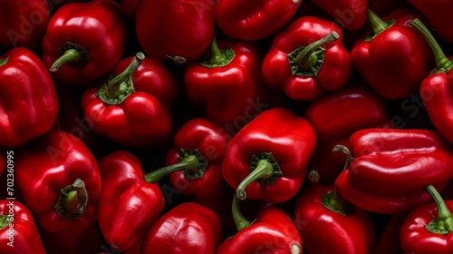 Ein Hintergrundbild von roten Paprika als endloses Muster.