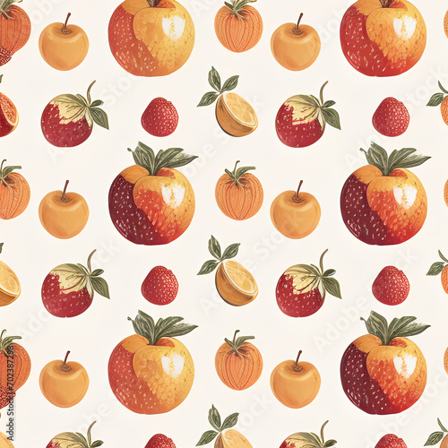 simple fruit pattern AI generated