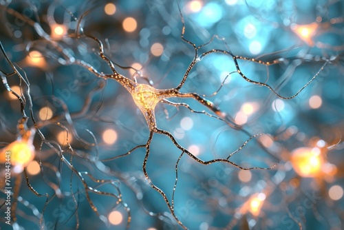illustrated macro image Neurons and the nervous system . 