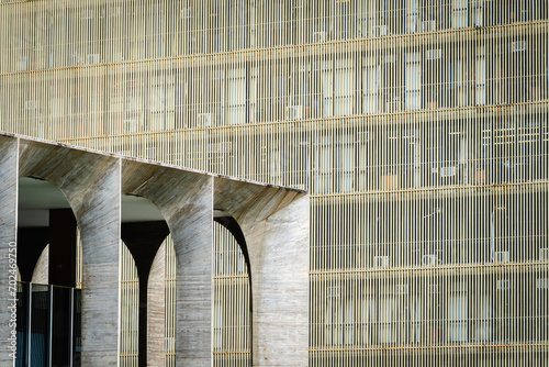 Detail of modern architecture in Brasilia, capital of Brazil.