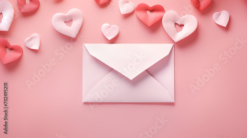 Embrace with all your heart a love letter full of paper hearts valentine's day or anniversary sen 