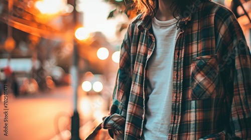 Cool and Collected Effortlessly stylish and ecofriendly, this outfit combines a thrifted flannel shirt, an organic white tee, and sustainable slipon shoes for a casual yet puttogether look.