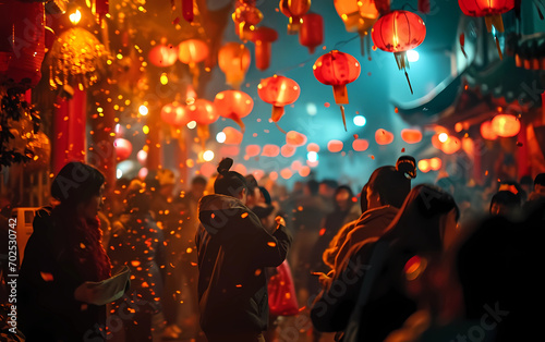 Celebration party of Chinese new year on tourist attraction