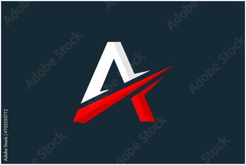 AF letter round Logo Design Vector Template In Modern Creative Minimal Style