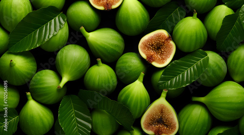Fresh figs texture, showcasing their vibrant colors and perfect for culinary and healthy eating concepts