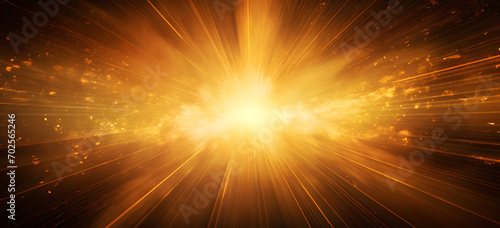 Radiance Bursting, A vibrant depiction of a bright cosmic sunrays explosion, radiating energy and light