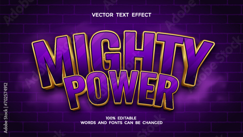 mighty power editable 3d text effect