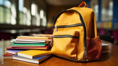 Adorable Schoolchild Backpack Filled with Essential Supplies