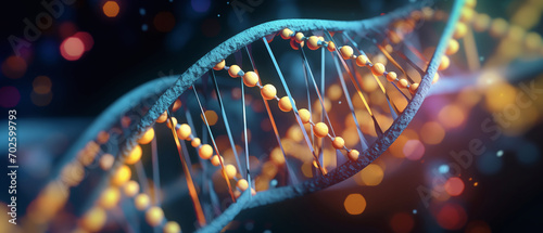 Genetic Symphony DNA close-up 