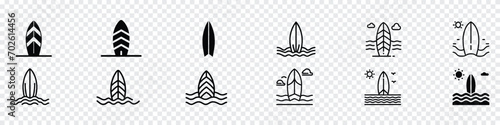 Set of black silhouettes of surfboards, Surfboard icon set. Black silhouette of surfboard. surfboard icon. surfing sign. surfing icon, Surfboard icon, surfing icon set