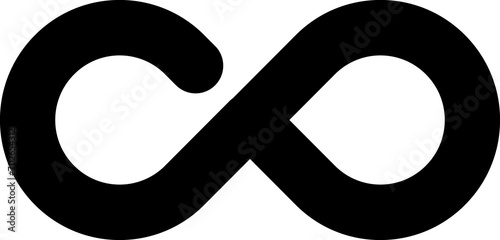 Infinity symbol icon. Limitless, endless, loop sign