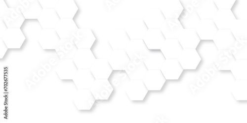 Abstract background with hexagons honeycomb technology texture. Hexagonal shape structure light seamless geometric background. Surface polygon pattern with digital hexagon and futuristic business.