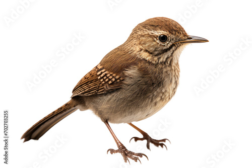 Tiny Songstress Wren Isolated On Transparent Background