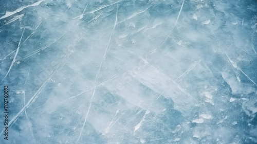 blue ice texture, Ice hockey with marks from skating background 