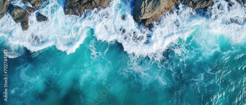 Aerial video of the sea and cliffs
