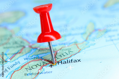 Halifax, Nova Scotia, Canada pin on map
