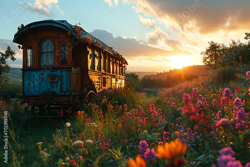 Whimsical Gypsy Caravan: Enchanting Evening Retreat
