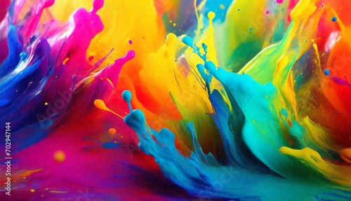 abstract colorful paint splash 4k wallpaper ai