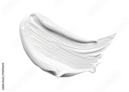 White cosmetic cream isolated on transparent background