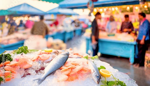 Fischstand auf einem Markt 