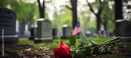 Usa memorial day honoring the fallen soldiers and patriotic remembrance in the united states