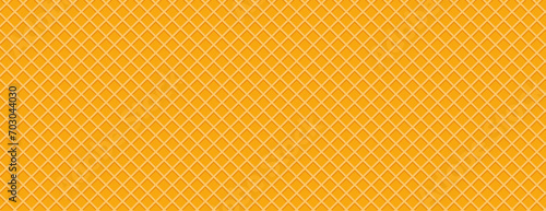 Waffle vector background. Ice cream cone wafer pattern texture