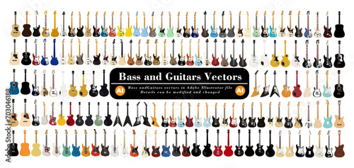 Bass and Guitars Vectors - Part 2 