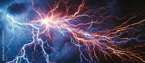 Visible grain is best at smaller sizes, displayed when lightning is generated using a Tesla coil.