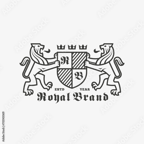 Lions heraldic logo