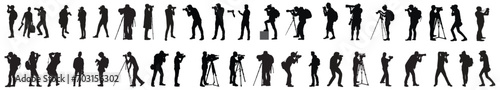 Silhouette photographer poses collection