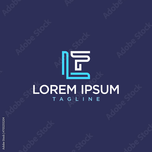 lt tl monogram logo design