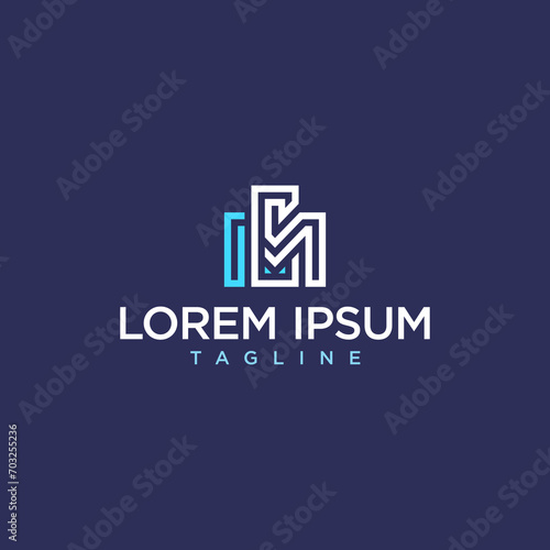 mc cm monogram logo design