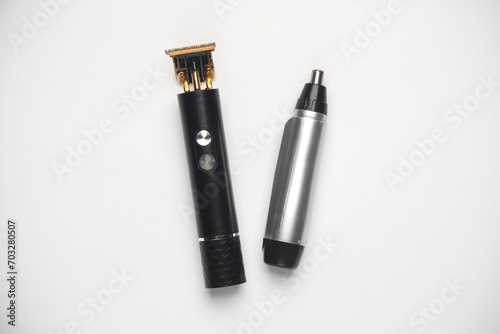 Trimmer for cutting beard and nose on a white background