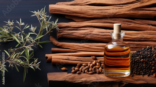 Sandalwood essentials oil Santalum album gentle natural scent