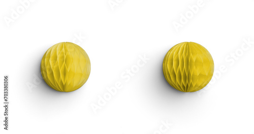 Yellow Honeycomb Paper Ball Half