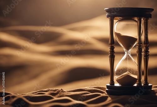 Sand running through the hourglass Time keeper concept
