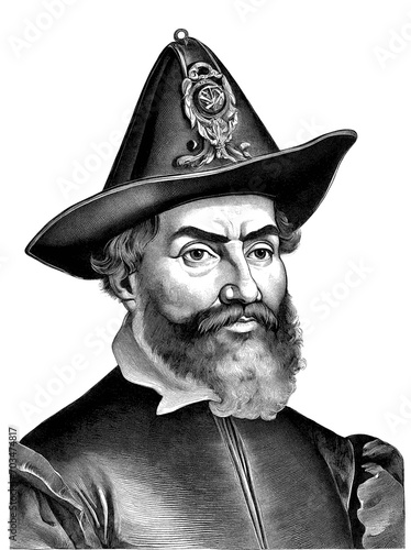 Portrait of Ferdinand Magellan, generative AI 