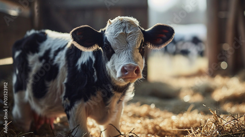 Farm Animal Chiropractic Care: A veterinarian providing chiropractic care to a farm animal, emphasizing holistic well-being in agricultural settings