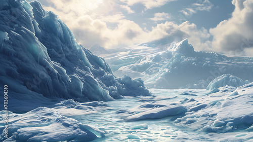 melting glaciers, iceberg, ecology, climat change