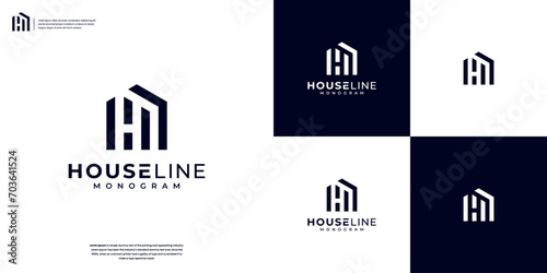 Home Construction Architecture Building Logo Design Template