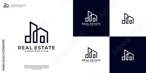 Home Building icon logo design minimalist