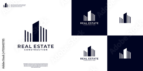 Building logo design. Real estate, architecture logo design template