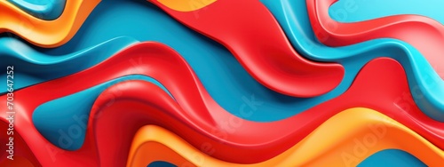 Colorful wavy '90s design with a smooth, flowing texture, conveying movement and a playful retro aesthetic.