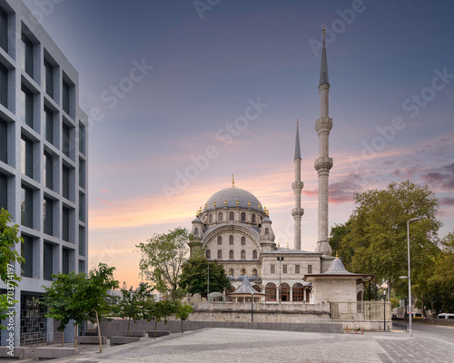 Ottoman architecture style Nusretiye Mosque, located in Istanbul, Turkey, built by Sultan Mahmud II during the years 1823 to 1826 during the Ottoman era