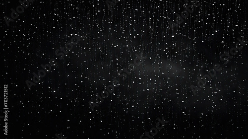 Falling rain down On Black Background. rainy on blac