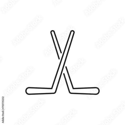 The hockey icon. Game symbol. Flat illustration