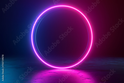 neon circle circular ring abstract