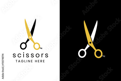 scissors logo icon design template
