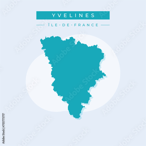 Vector illustration vector of Yvelines map France