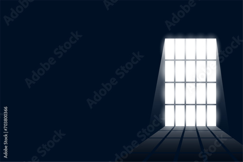 prison cage iron bars design with light effect